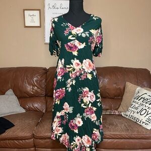 Floral Green Dress